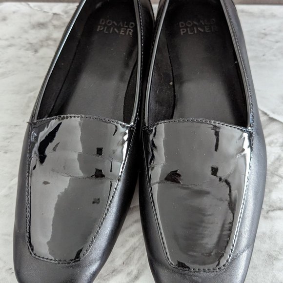 Donald J. Pliner Shoes - Donald Pliner Halia Black Patent Loafers Size 9